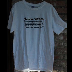L - Jesco White Slimy Eggs Quote Shirt